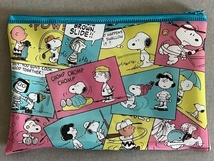 SNOOPY★スヌーピー◇平型ポーチ クラシック柄 [20×14cm] マルチカラー 未使用品 ＊化粧ポーチ 小物入れ タグ付_画像2