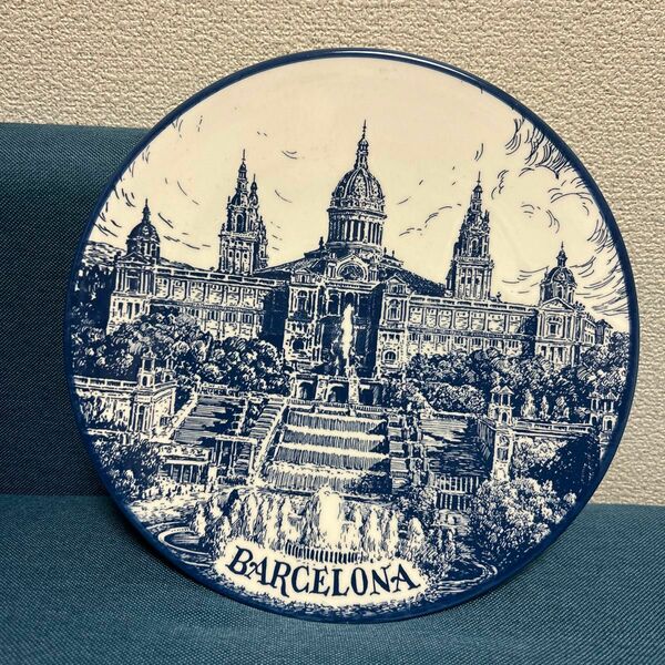 ★★ DERPLAT スペイン製　アンティーク大皿　バルセロナ★★ 陶磁器 飾り皿
