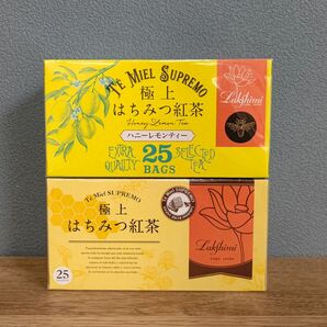 ラクシュミー極上 はちみつ紅茶 × ハニーレモンティー 計50袋(各1箱)