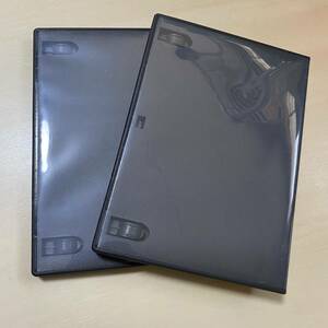 #DVD tall case 2 piece set black black Black plastic plastic case storage 1 sheets for case new goods unused goods prompt decision 