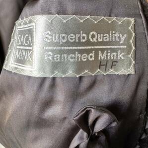 SAGA MINK Ranched Mink サガミンク Superb Quality ファーコート ブラックの画像4