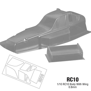 新品未使用 個人輸入品 teamＣ 1/10汎用バギーボディ 1/10 RC10 Body With Wing, 0.8mmの画像1