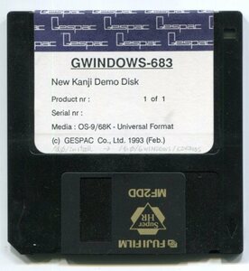 [Gespac]G-WINDOWS-683 New Kanji Demo Disk(OS-9/68K)=3.5 -inch FDx1