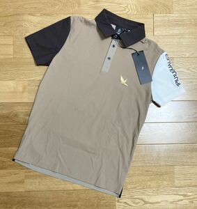 未使用☆[1PIU1UGUALE3 GOLF] 21AW 定価31,900 CRAZY SHORT SLEEVE S/S POLO ゴルフウェア 半袖ポロシャツ III 3 ブラウン GRT063 POE243