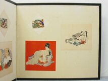 【心庵】二枚折　小屏風　貼混ぜ　絹本　春画／肉筆　六画　無落款　美人画　TL100_画像2