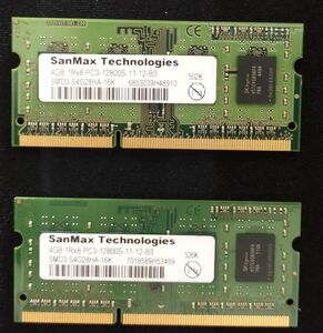 SanMax ノートPC用 DDR3 メモリ
