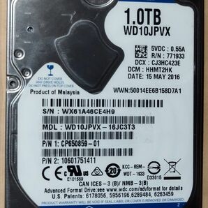 WD 2.5 HDD 1TB 初期化なし
