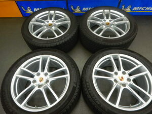 美品！Porsche　CayenneGenuine　５ダブルスポーク　9J-20+50　5-130　２０2009製　MichelinX-ICE　SNOW　275/45-20set。センサーincluded