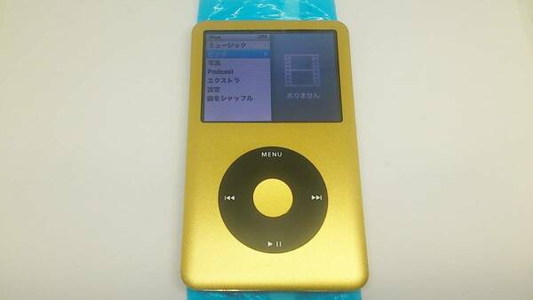 美品 iPod classic (160GB→SSD 512GB 大容量化) ゴールドブラック (外装一式 バッテリー等 新品) 第7世代 本体