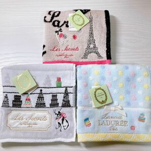 【新品】LADUREEタオルハンカチ3枚セット