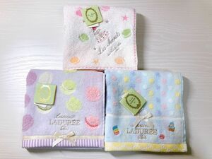 【新品】LADUREEタオルハンカチ3枚セット