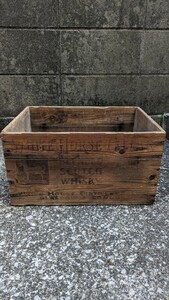 ビンテージ ホワイトホース ウイスキー 木箱 ウッドボックス アンティーク 雑貨 USA コンテナ アメリカ雑貨 木製 古道具 レトロ