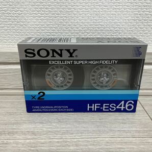 【未使用品】SONY HF-ES46 ×2 カセットテープ 2本組 ノーマルポジション TYPE I 日本製 音楽録音用 オーディオ CD ソニー 46分の画像1