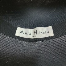 【漆黒の美】本人期 AKIO HIRATA 平田暁夫 レース装飾 コサージュ装飾 ストローハット 女優帽 カンカン帽 麦わら帽子 ハット 美智子皇后 _画像7