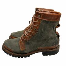 A882 Timberland BOOTS COMPANY ティンバーランドブーツカンパニー メンズ レースアップ9ホールブーツ 8M 約 26cm カーキ ブラウン_画像2