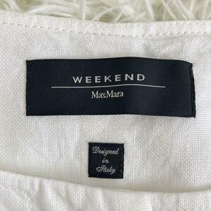 WEEKEND MAX MARA リネンジャケット ノーカラー 七分袖の画像5