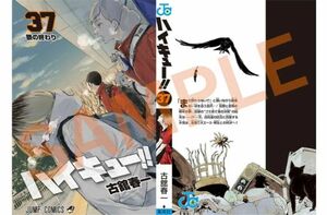 新品未使用品映画ハイキューゴミ捨て場の決戦入場者特典第5弾37巻ブックカバー半券2点セット