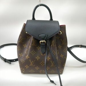 LOUISVUITTON ルイウ゛ィトン モンスリNM BB ノワールｘモノグラム M45516 バックパック リュックサック ◆3105/高林店 T