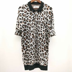 ワコマリア　23SS-WMK-KN09　ニットポロシャツ　半袖　アイボリー　レオパード柄　SIZE XL　WACKO MARIA GUILTY PARTIES ◆3109/宮竹店