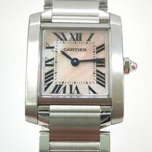 Cartier Cartier Tank Francaise SM W51028Q3 quarts box * koma attaching lady's wristwatch used *3104/ Iwata shop 