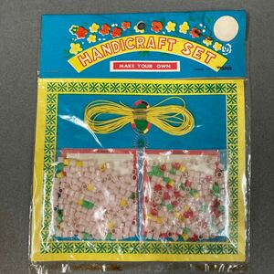 昭和レトロ ビーズセット 1960年代 当時物 HANDICRAFT SET 駄菓子屋 レトロポップ ファンシー 宝石 デッドストック