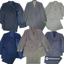 【大量15着】メンズ スーツ まとめ売り テーラードジャケットパンツセットアップ 古着卸 紳士服 レトロヴィンテージ HUGO BOSS BALMAIN _画像1