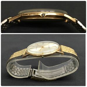 SU■ジャンク■④ SEIKO セイコー 腕時計 gold feather ゴールドフェザー J15002E 25石 14K GOLD FILLED シルバー文字盤 メンズ 時計の画像4