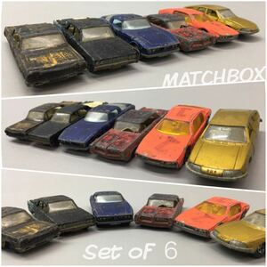 SU■当時物■⑤ MATCHBOX マッチボックス ミニカー 6台 セット イングランド製 1/64 リンカーン ランボルギーニ LESNEY ヴィンテージ 車