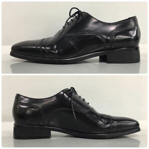 SU■ MA-JI MASATOMO マージマサトモ ビジネスシューズ 黒 ブラック メンズ 25.5cm プレーントゥ レザー 革靴 ドレスシューズ 靴 中古品の画像3
