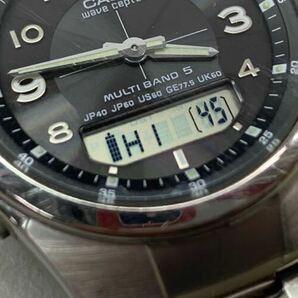 Y■ CASIO カシオ メンズ 腕時計 WVA-M480 黒文字盤 WAVE CEPTOR ウェーブセプター 電波ソーラー アナデジ カレンダー 時計 稼働品 の画像8