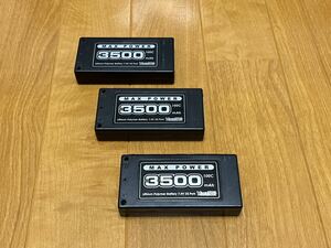 ★ヨコモ Li-Po 7.4V 3500mAh 100C 3本セット！ショートリポバッテリー 使用頻度少な目 程度良好です★