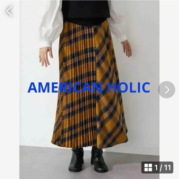 アメリカンホリック AMERICAN HOLIC Checkプリーツスカート