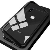 【未使用品】PHONE用 スマホケース ブラック 黒 XSMAXサイズ 滑りにくい 割れにくい 優れたデザイン性 アルミ金属 マグネット装着ケース_画像1