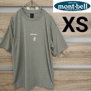 mont-bell（モンベル）白馬岳デザインTシャツ XSサイズ カーキ 美品（Ap17）STYLE #1604451 半袖Tシャツ ■ネコポス発送！②