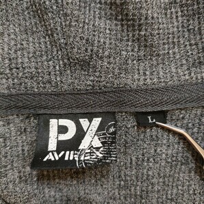 PX AVIREX（アビレックス） フルジップロゴパーカー サイズL グレー（Ap51） スウェット ジップアップ 長袖フーディの画像9