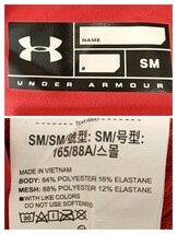 UNDERARMOUR（アンダーアーマー）半袖インナーウェア SM 赤色 美品（My23） モックネックコンプレッションシャツ ■ネコポス発送！②_画像6