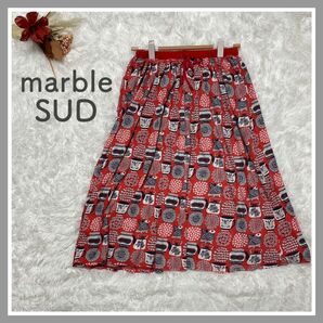 ★marble SUD★ マーブルシュッド 総柄 フレアスカート 北欧