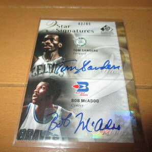 UPPER DECK 2009 10 SP SIGNATURE EDITION TOM SANDERS BOB McADOO DUAL AUTO の画像1