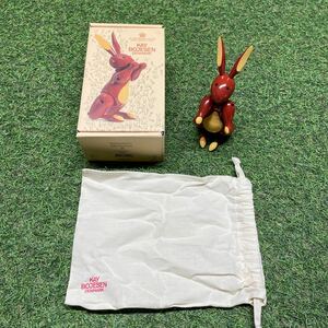 GX049 KAY BOJESEN－カイ・ボイスン 木製フィギュア Rabbit 北欧 木製玩具 インテリア 雑貨 箱傷汚れ有り 未使用 保管品 フィギュア