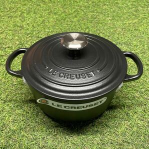 GX510 LE CREUSET ル・クルーゼ 両手鍋2117718-18cm ココット ロンド ホーロー鍋 料理 調理器具 ブラック 箱汚れ破れ 未使用 保管品 鍋の画像2