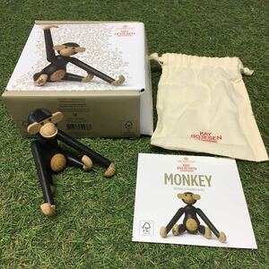 GX442 KAY BOJESEN－カイ・ボイスン 木製フィギュア MONKEY 北欧 木製玩具 インテリア 雑貨 未使用 保管品 フィギュア