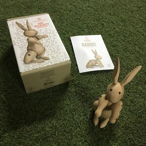 GX235 KAY BOJESEN－カイ・ボイスン 木製フィギュア RABBIT 北欧 木製玩具 インテリア 雑貨 箱汚れ有り 未使用 保管品 フィギュア