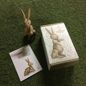 GX236 KAY BOJESEN－カイ・ボイスン 木製フィギュア RABBIT 北欧 木製玩具 インテリア 雑貨 箱汚れ有り 未使用 保管品