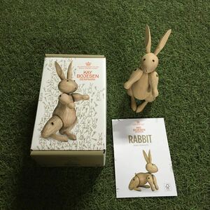 GX240 KAY BOJESEN－カイ・ボイスン 木製フィギュア RABBIT 北欧 木製玩具 インテリア 雑貨 箱汚れ有り 未使用 保管品 フィギュア