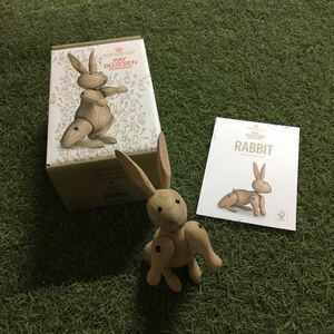 GX246 KAY BOJESEN－カイ・ボイスン 木製フィギュア RABBIT 北欧 木製玩具 インテリア 雑貨 未使用 保管品 フィギュア