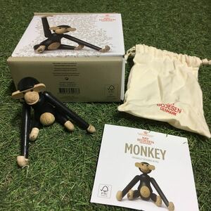 GX422 KAY BOJESEN－カイ・ボイスン 木製フィギュア MONKEY 北欧 木製玩具 インテリア 雑貨 未使用 保管品 フィギュア