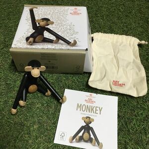 GX426 KAY BOJESEN－カイ・ボイスン 木製フィギュア MONKEY 北欧 木製玩具 インテリア 雑貨 未使用 保管品 フィギュア