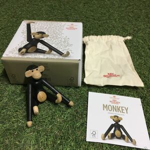 GX439 KAY BOJESEN－カイ・ボイスン 木製フィギュア MONKEY 北欧 木製玩具 インテリア 雑貨 未使用 保管品 フィギュア