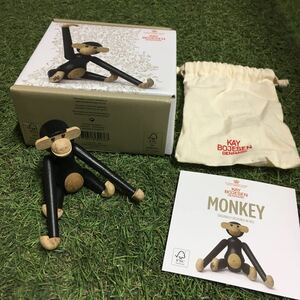 GX601 KAY BOJESEN－カイ・ボイスン 木製フィギュア MONKEY 北欧 木製玩具 インテリア 雑貨 未使用 保管品 フィギュア