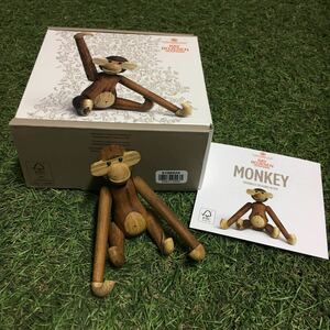 GX603 KAY BOJESEN－カイ・ボイスン 木製フィギュア MONKEY 北欧 木製玩具 インテリア 雑貨 未使用 保管品 フィギュア